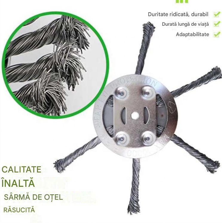 Cap motocoasa cu sarma de otel